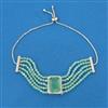 American Diamond Adjustable Bracelet with Rhodium Plating