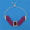 American Diamond Adjustable Bracelet with Rhodium Plating
