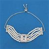 American Diamond Adjustable Bracelet with Rhodium Plating