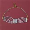 American Diamond Adjustable Bracelet with 2 Tone Plating