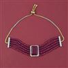 American Diamond Adjustable Bracelet with 2 Tone Plating