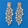 American Diamond Pearl Earring with Carat Plating
