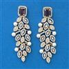 American Diamond Pearl Earring with Carat Plating