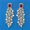 American Diamond Pearl Earring with Carat Plating