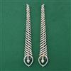 American Diamond Long Earring with Carat Plating