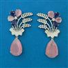 American Diamond Classic Earring with Rhodium Plating