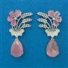 American Diamond Classic Earring with Rhodium Plating