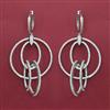 American Diamond Classic Earring with Rhodium Plating Carat Plating