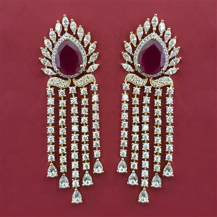 American Diamond Classic Earring with Carat Plating