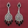 American Diamond Long Earring with Rhodium Plating