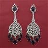 American Diamond Long Earring with Rhodium Plating