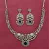 American Diamond Classic Necklace with Mehndi Plating