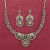 American Diamond Classic Necklace with Mehndi Plating