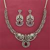 American Diamond Classic Necklace with Mehndi Plating