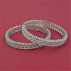 American Diamond Classic Bangles with Rhodium Plating
