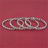 American Diamond Delicate Bangles with Rhodium Plating