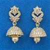 American Diamond Jhumki with Gold Plating