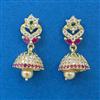American Diamond Jhumki with Gold Plating