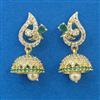 American Diamond Jhumki with Gold Plating
