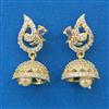 American Diamond Jhumki with Gold Plating