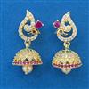 American Diamond Jhumki with Gold Plating