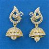 American Diamond Jhumki with Gold Plating