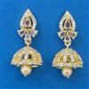 American Diamond Jhumki with Gold Plating