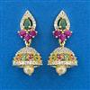 American Diamond Jhumki with Gold Plating