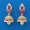 American Diamond Jhumki with Gold Plating
