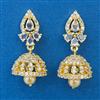 American Diamond Jhumki with Gold Plating