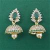 American Diamond Jhumki with Gold Plating