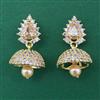 American Diamond Jhumki with Gold Plating