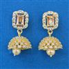 American Diamond Jhumki with Gold Plating