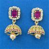 American Diamond Jhumki with Gold Plating
