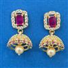 American Diamond Jhumki with Gold Plating