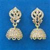 American Diamond Jhumki with Gold Plating