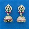 American Diamond Jhumki with Gold Plating