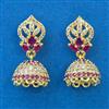 American Diamond Jhumki with Gold Plating