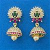 American Diamond Jhumki with Gold Plating