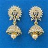 American Diamond Jhumki with Gold Plating