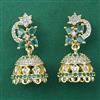 American Diamond Jhumki with Gold Plating