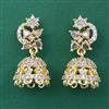 American Diamond Jhumki with Gold Plating