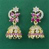 American Diamond Jhumki with Gold Plating