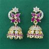 American Diamond Jhumki with Gold Plating