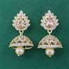 American Diamond Jhumki with Gold Plating
