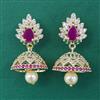 American Diamond Jhumki with Gold Plating