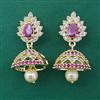 American Diamond Jhumki with Gold Plating