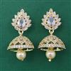 American Diamond Jhumki with Gold Plating