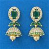 American Diamond Jhumki with Gold Plating