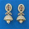 American Diamond Jhumki with Gold Plating